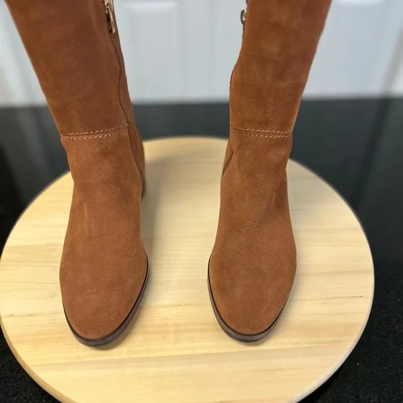 Coach Tan Suede Over-the-Knee Boots - Picture 2 of 12
